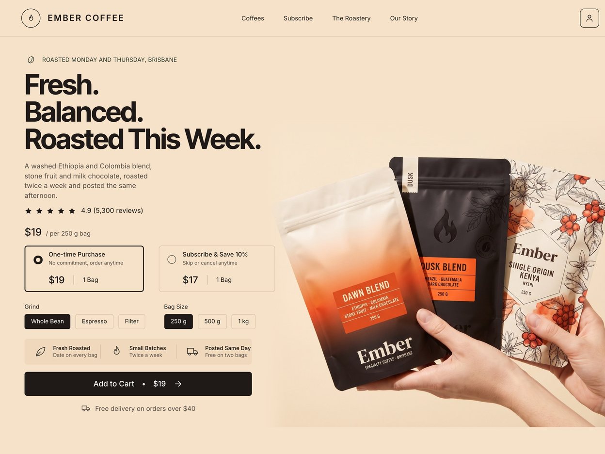 Ember product page