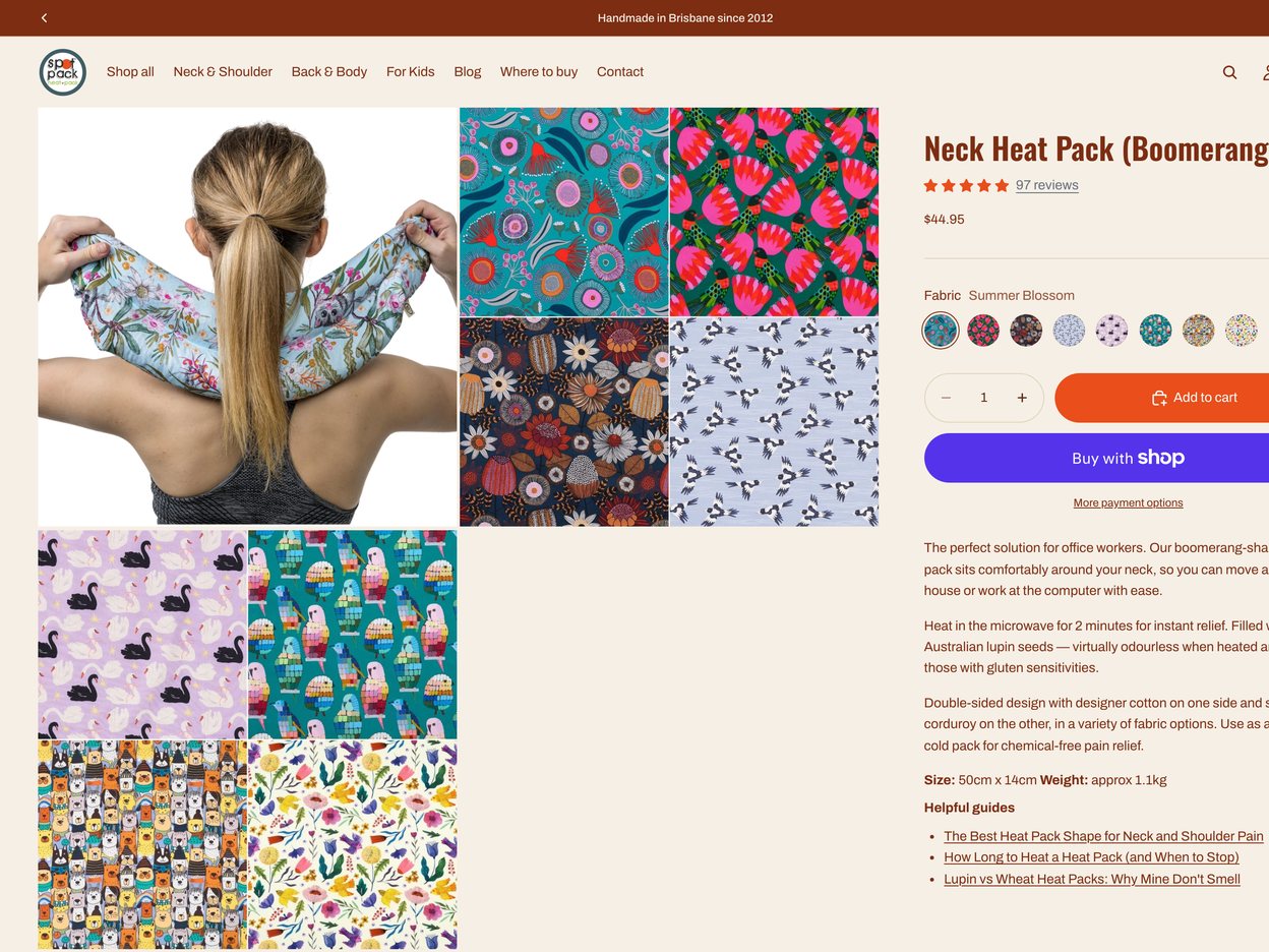 SpotPack product page