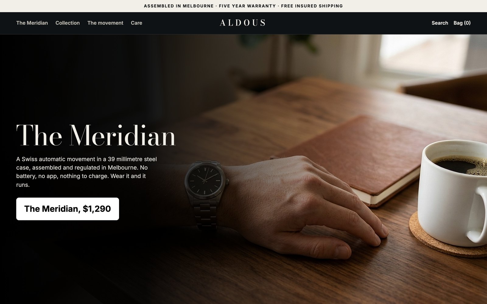 Aldous homepage