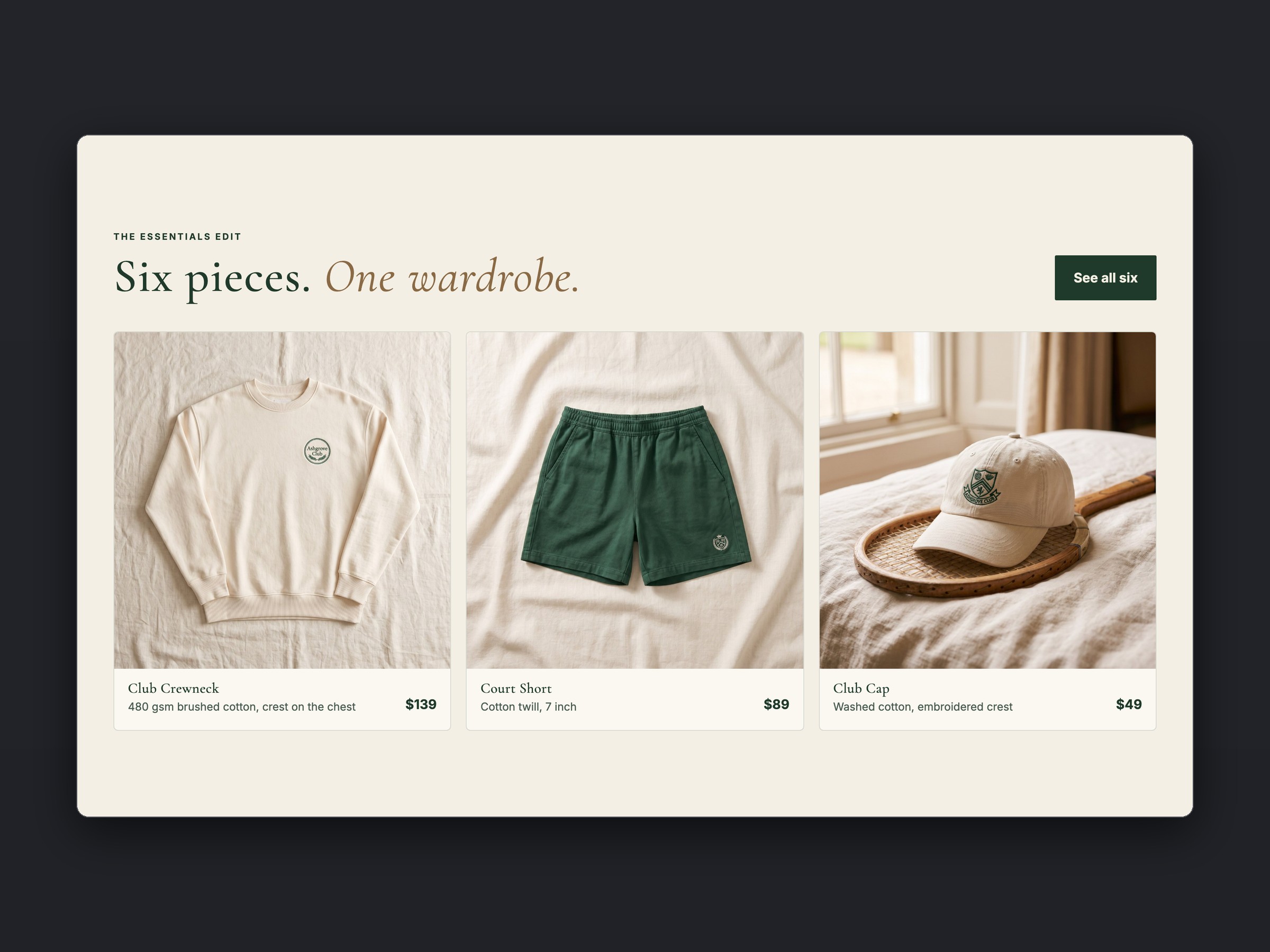Ashgrove Club store, a section