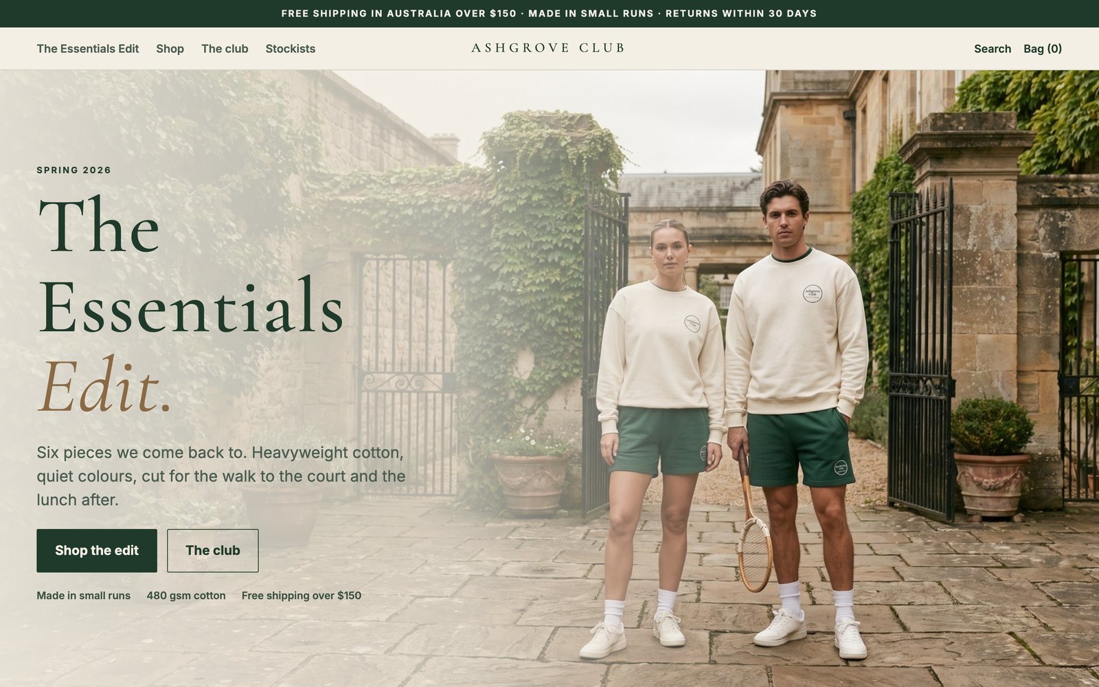 Ashgrove Club homepage
