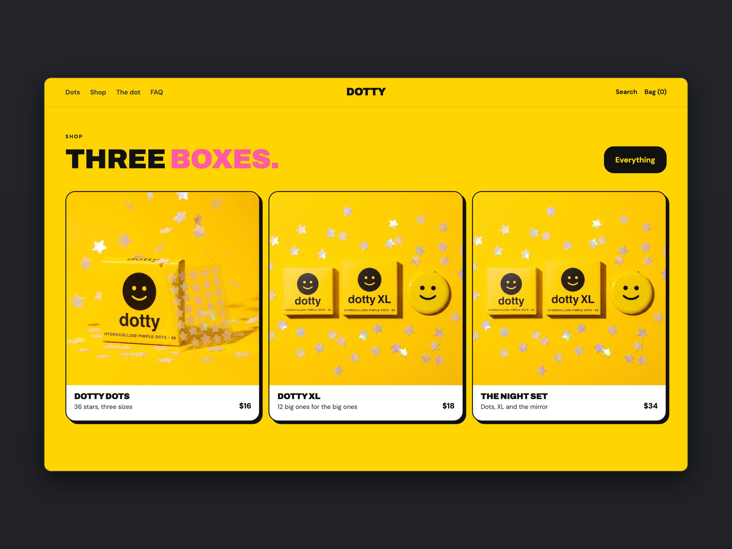 dotty store, a section