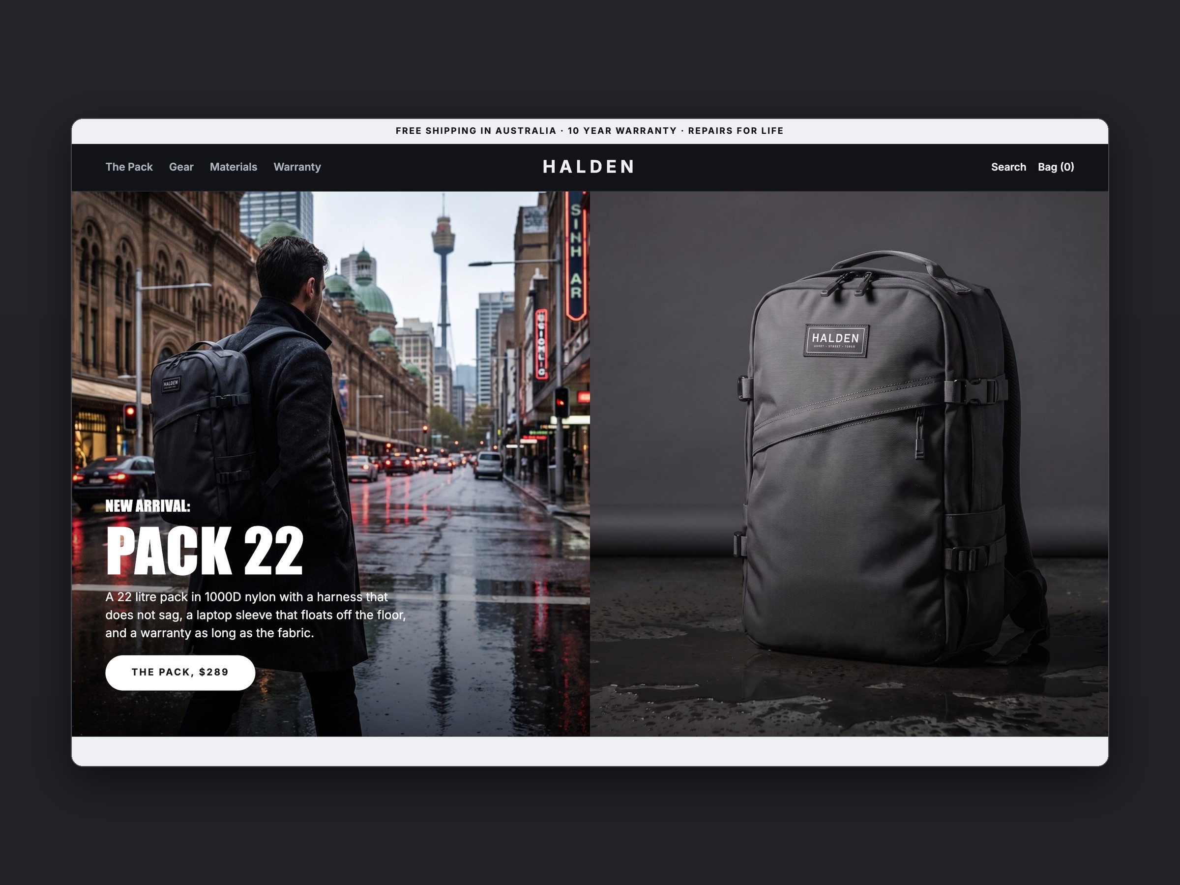 Halden store, homepage