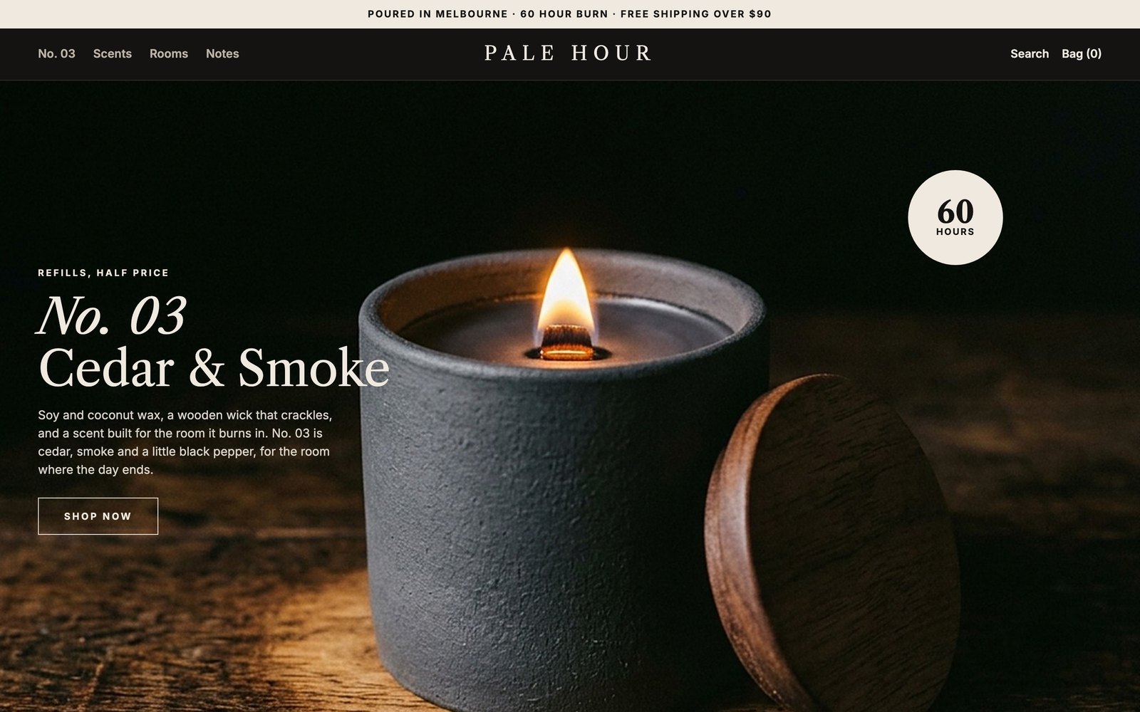 Pale Hour homepage