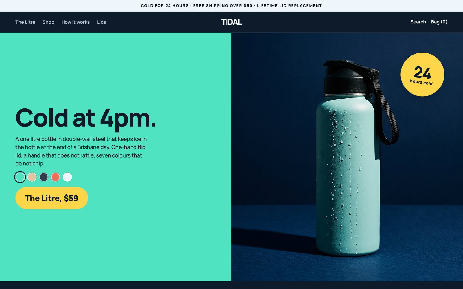 Tidal homepage